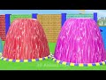 Long Slide Game With Elephant Gorilla Buffalo Hippopotamus Tiger - 3d Animal Game - Funny 3d Animals