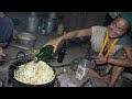 Father cooking first time long noodles by using primitive technology