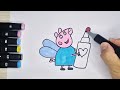Peppa pig drawing , pig lipstick drawing #peppapig #painting #peppa #pig