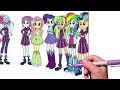 BIGGEST Coloring Pages EQUESTRIA GIRLS / How to color My Little Pony. MLP. Easy Drawing Tutorial Art
