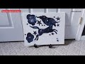 dollar tree wall sticker masking tape technique unicorn acrylic painting/acrylic art tutorial