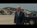 President Joe Biden returns to Washington DC after withdrawing from presidential race | Raw video