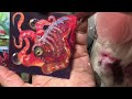 How to paint Octopus art blacklight effects @Theimpromptulife
