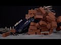 Toy Car Crashing into a Mini Brick House // 1000fps Slow Motion Toy Car Crash Test
