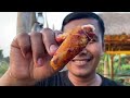 Whole Chicken Prepared For BBQ With Honey Recipe - Relaxing Cooking - Cambodian Food Cooking