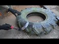 Repair and restore 3500 kg truck. patch tires and shape vehicle frames