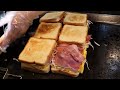 crispy cheese bacon toast / 바삭한 치즈 베이컨 토스트 / korean street food