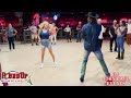 West Coast Swing - Tucking Reverse Cutoff Whip - Lesson with JohnPaul & Allie at Round Up
