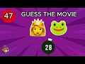 Guess 50 Disney & Pixar Movies by Emoji 🎬🍿 Inside Out 2, Wish, Elemental Disney Movie Quiz