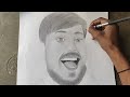 how to draw mr beast sketch | realistic drawing | nkartbox