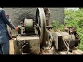 starting the old diesel engine best starting engine|| amazing sound 22hp diesel engine