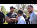 HEATED WORDS EXCHANGED !! - ANTHONY JOSHUA v DOMINIC BREAZEALE SEPERATED DURING HEAD TO HEAD