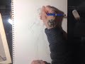 Time lapse drawing of a female nude
