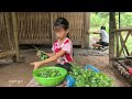 With everyone's help, the cement floor was completed. Ngoc Han was happy