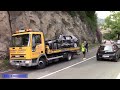 Bordighera, Removal of the vehicle after the collision - 02 07 2018