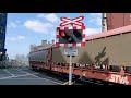 Rare, Massive Crossing at Canute Road Level Crossing, Southampton