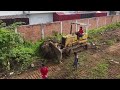 Wonderful! Technique Land filling Operator Bulldozer D31P Komatsu Push the soil And Dump Trucks