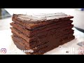 The EASIEST 12 Layer CHOCOLATE CAKE - NO CAKE PAN REQUIRED