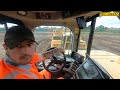 In-cab footage of a new Caterpillar 637K