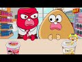 Bou's Revenge - Pou Family Convenience Store food mukbang Animation | POU is NOT a MONSTER?