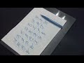 How to write Copperplate Calligraphy Alphabet with a Pentel Touch Brush Pen