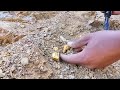 wow amazing Finding Gold Nuggets at Mountain-digging gold