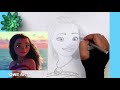 MOANA DRAWING | How to Draw Disney Princess Moana 👸