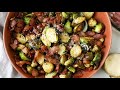 Air Fryer Crispy Brussels Sprouts & Bacon