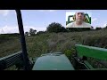 John Deere 790 Bush Hogging Tall Grass