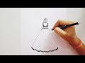 How to draw a beautiful girl| Backside drawing of girl | simple drawing of girl | drawing