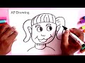 Easy Drawing ! How To turn 100 Number into cute girl step by step doodle art on paper for kids