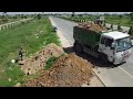 EP2 | UPDATE!! Use Small Dump Truck & Small Dozer MITSUBISHI Landfill up Push to clean the soil.