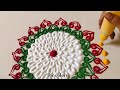 Easy rangoli designs/simple kolam design/beginners rangoli/kolangal design