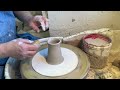 Beginner pottery, # 5 of 10, throwing narrow forms.