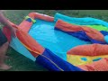 How to set up and take down kids water slide inflatable splash and slide from Sam club
