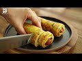 Once You Learn This Recipe, You Want to Eat Cabbage and Eggs Everyday! Cabbage Omelette Roll!