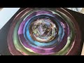 Pearlescent Vortex ☄️ - LARGE Canvas - Foam Sponge Brush Art - Abstract Painting Techniques Tutorial