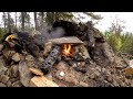BEAR broke into the STONE HOUSE and destroyed the fireplace | REPAIR OF a stone shelter