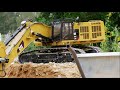 XXL180kg RC Excavator loading wheelbarrow XXL RC รถขุดโหลดรถสาลี่ Excavadora XXL RC carga carretilla