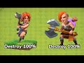 Max-Town Hall 3 Base vs Max All Normal and Super Troops!🤯|| Clash of Clans (Part 1)