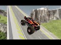 Epic High Speed Monster Truck Jump And Crashes #66 | BeamNG Drive | BeamNG ASna