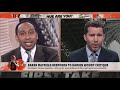 Will Cain gets Stephen A. and crew heated over his Baker Mayfield-Hue Jackson take | First Take