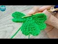 Ep1.🍀 Easy Crochet 4 Leaf Clover Keychain Tutorial step by step #crochetkeychain #crochettutorial