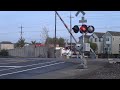 ACE Train pushing back through Junction Street crossing