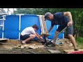 How to Level an Above Ground Pool EASY FIX Without draining it