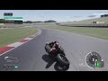 Doing a  race around Donnington Park Circuit