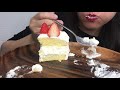 ASMR | STRAWBERRY SHORTCAKE (HOMEMADE)【EATING SOUND】ストロベリーショートケーキ