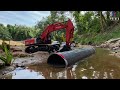 Story Line : RC Bulldozer D60 & Excavator HUINA  Making Pipeline Project