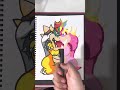Bowser 🆚 Peach Boswer using Posca Markers 🎨