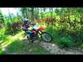 Arkansas trails on KLX 250s & CRF250F.